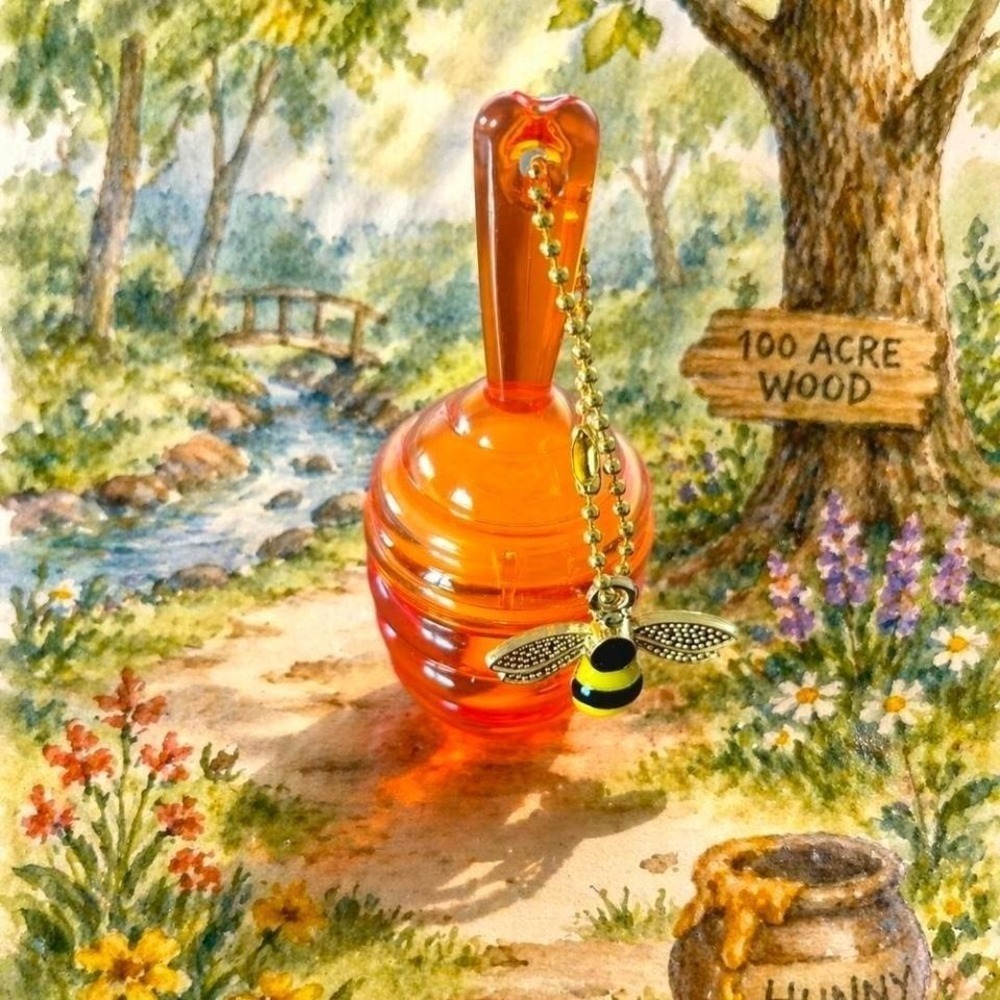 Honey Pot Lip Gloss – Bee Charm Gloss | Sweet Inspired Cute Gloss Keychain